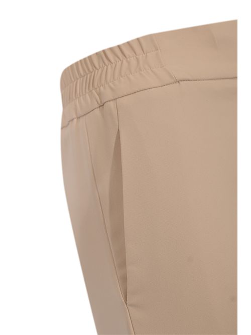 Pantalone largo in cady con risvolto Talco D. Exterior | 619144TALC